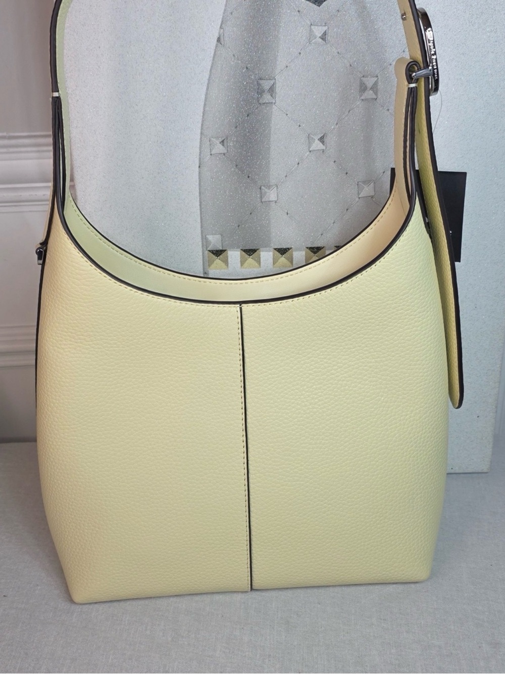 NWT Kate Spade 454 Pebbled Leather Shoulder Bag Lemon Fondant - Picture 4 of 8